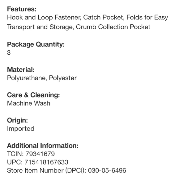 Green Sprout Snap & Go Wipe Off Bibs Blue Dinosaurs 9-18M - 3pk - Picture 9 of 10